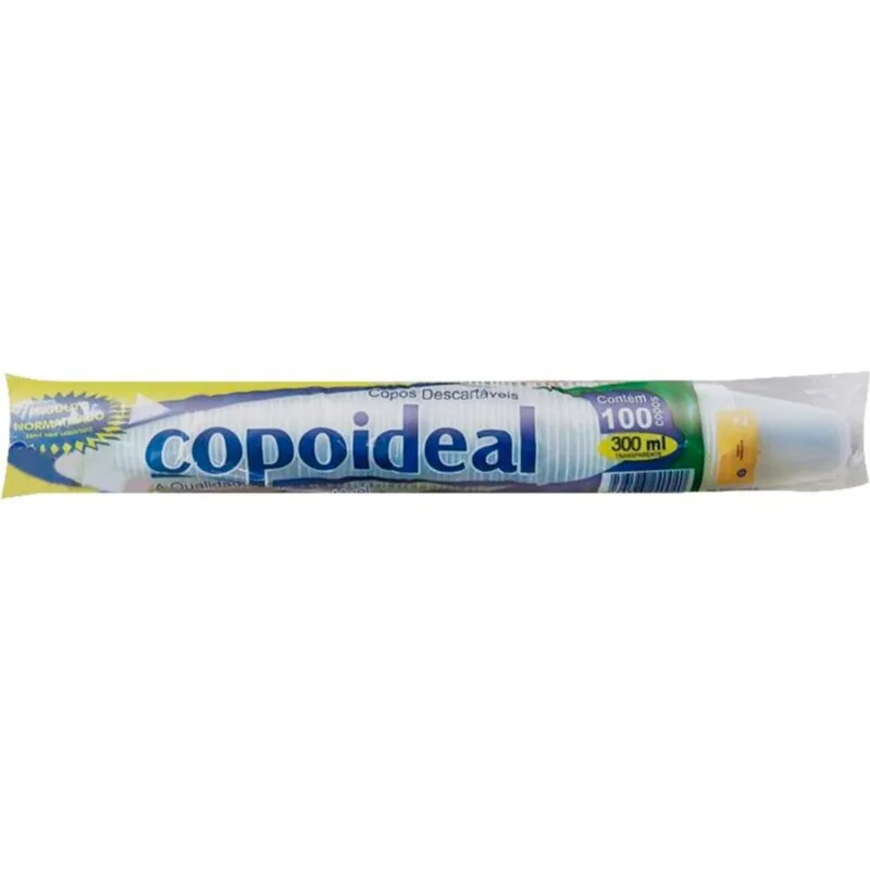 Copo Descartável Copoideal Transparente ABNT 300ml 100un