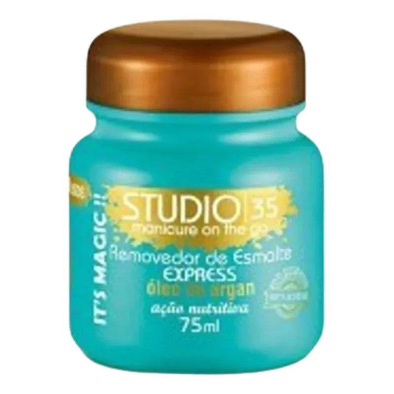 Removedor de Esmalte Studio 35 Express Óleo de Argan 75ml - Studio 35 - Removedor De Esmalte