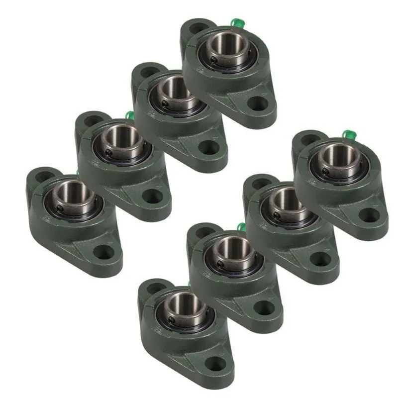 Kit 08 Mancal Tipo Oval Com Rolamento Ucfl205 25Mm