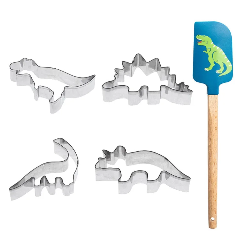 Kit de Espátula e Moldes para Cookies Dino Stephen Joseph