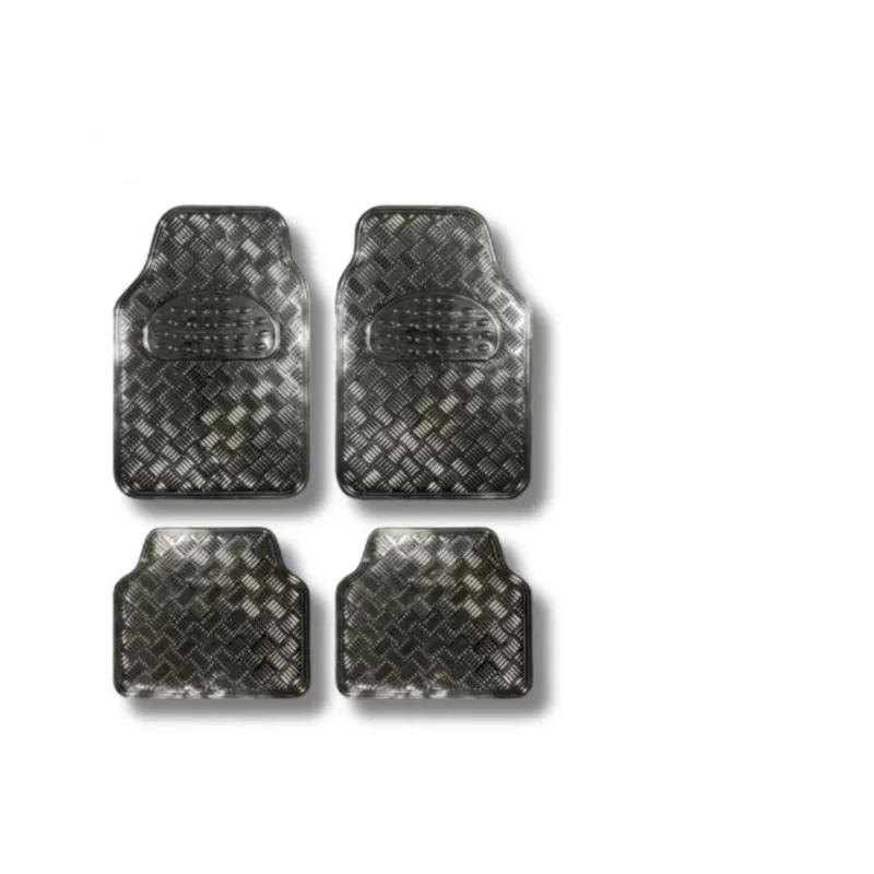 Tapete Automotivo Universal Carbono Metálico 4 Peças Tuning