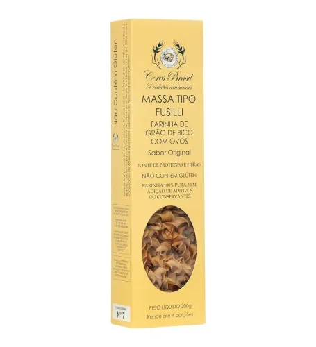 MASSA TP FUSILLI GRAO DE BICO CERES BRASIL 200G - FUSILLI