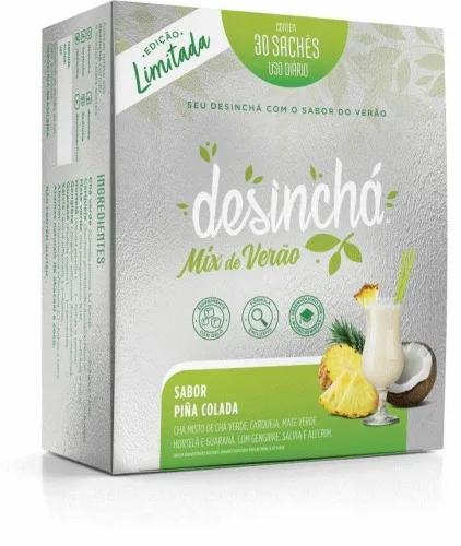 DESINCHÁ MIX VERÃO C/ 30 SACHÊS SABOR PINA COLADA - DESINCHÁ