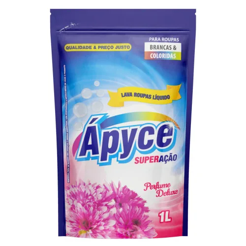 LAVA ROUPAS LÍQUIDO ROUPAS BRANCAS E COLORIDAS DELUXE PYCE SUPER AÇÃO SACHÊ 1L - DELUXE