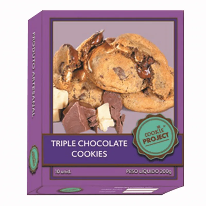 Cookie Project Triple Chocolate Cookies Embalagem 200 G