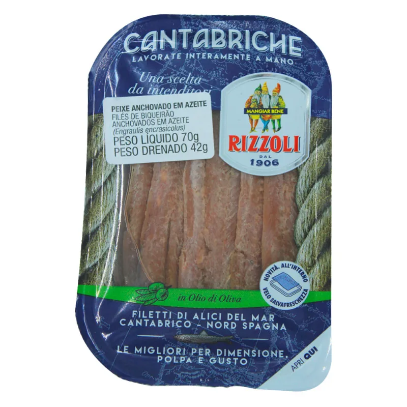 Filé de Anchova em Conserva Rizzoli 70g