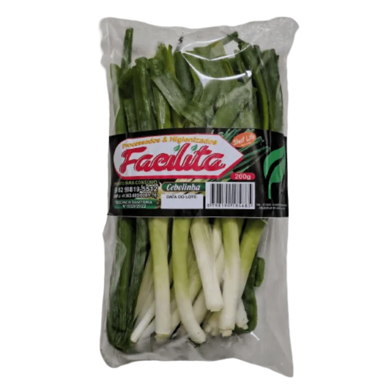 Cebolinha Facilita Higienizada 200g - FACILITA - Hortifruti
