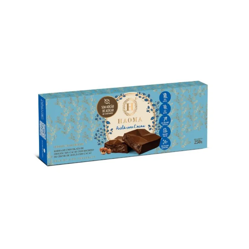 Chocolate Recheado de Avelã Haoma 250g