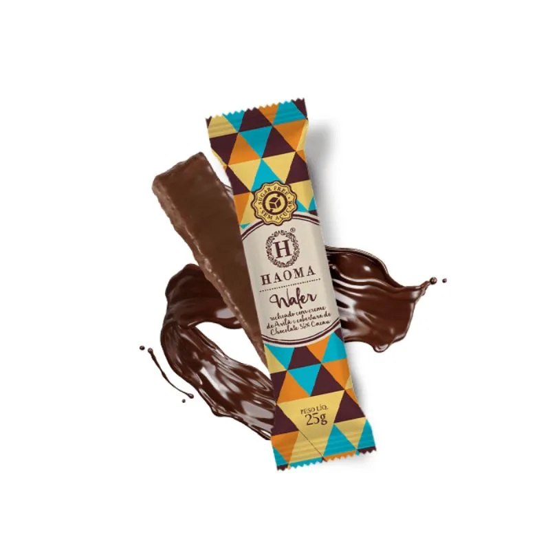 Wafer Chocolate Preto Haoma 25g - Haoma