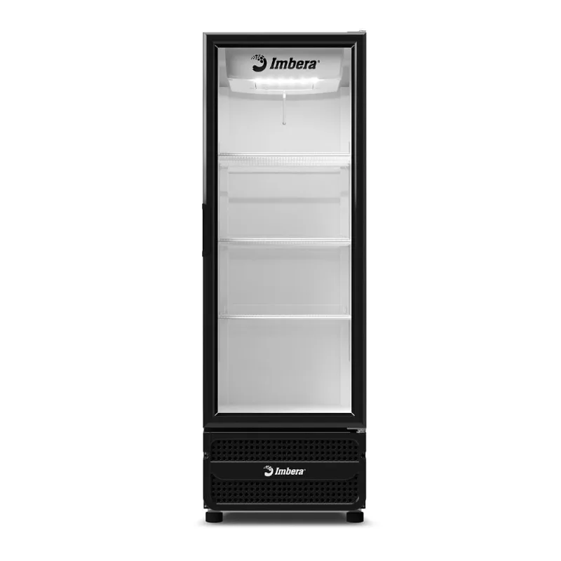 Expositor Vertical Imbera 453 Litros Porta de Vidro Padrão Preto VRS16 - 220 Volts