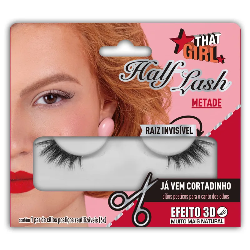 Cílios Postiços That Girl Half Lash Metade 1 Par