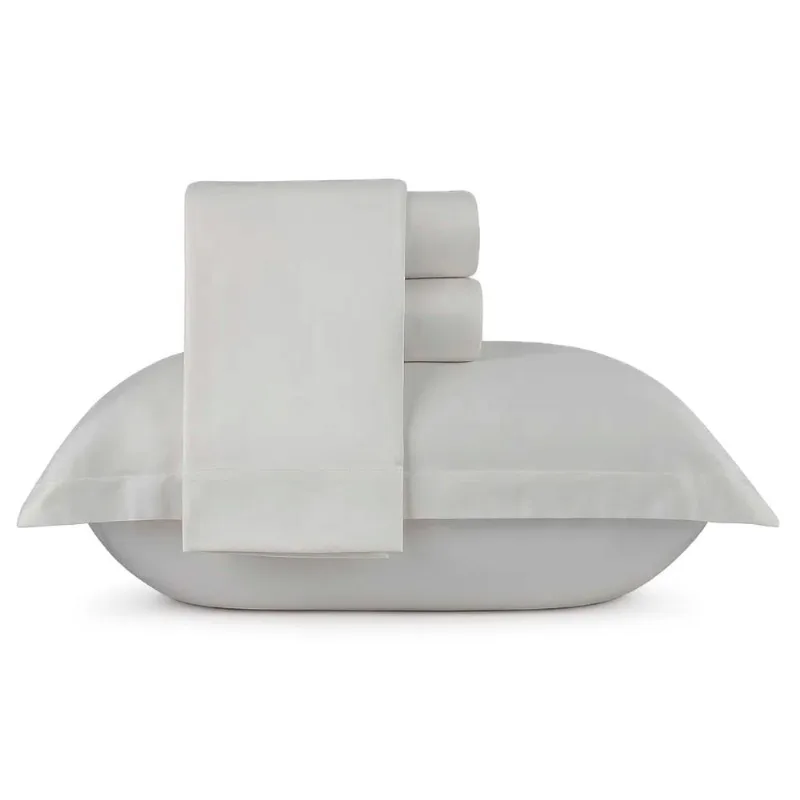 Jogo de Cama King Size 400 Fios 100% Algodão 4 Peças Bella Enxovais Cinza