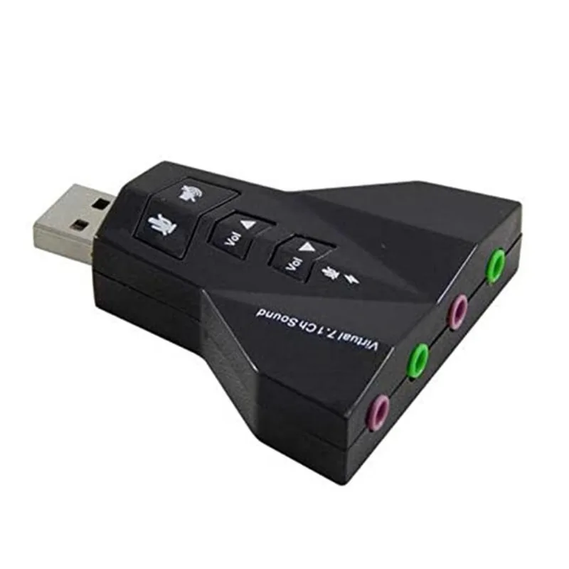 Adaptador De Som Usb Exbom Usom-20 7.1 Canais 4 Portas