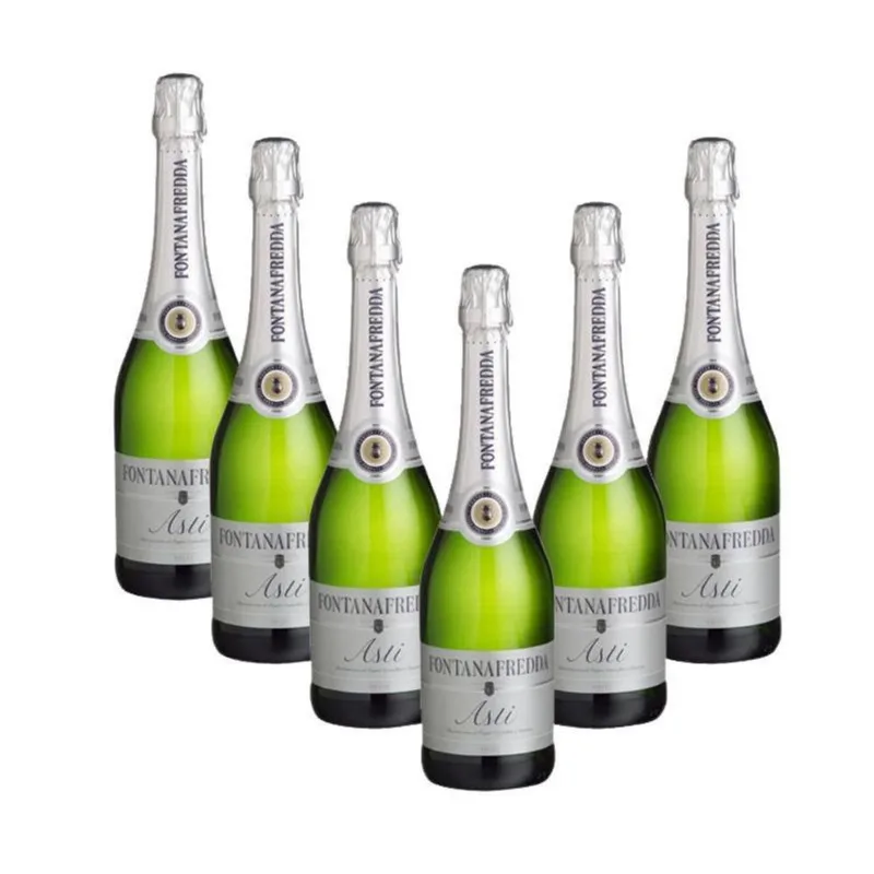 Kit 6 Garrafas Espumante Italiano Fontana Fredda Asti 750Ml