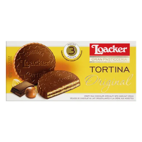 WAFER TORTINA ORIGINAL LOACKER CAIXA 63G - LOACKER - Mercearia