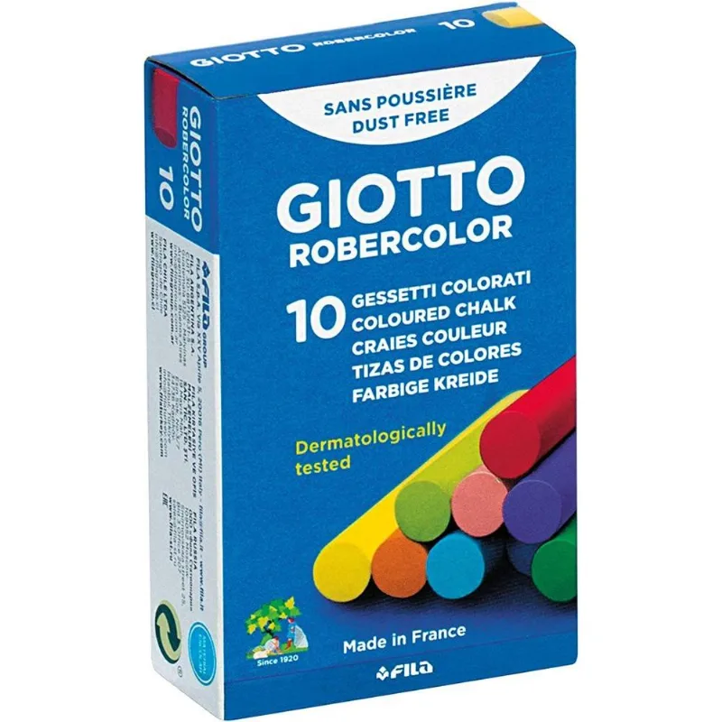 Giz Colorido Para Quadro Negro 10 Palitos