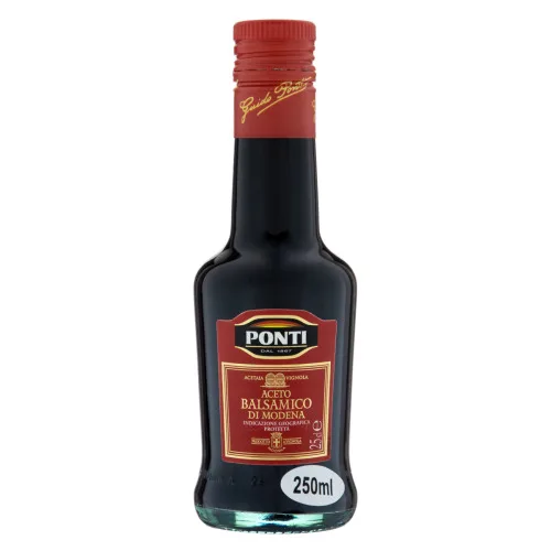 Vinagre Balsâmico Italiano Etiqueta Vermelha Ponti 250ml - PONTI