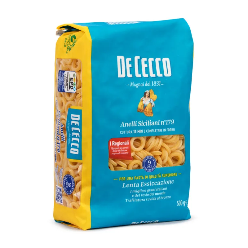Massa Italiana De Cecco Anelli Siciliani 500g