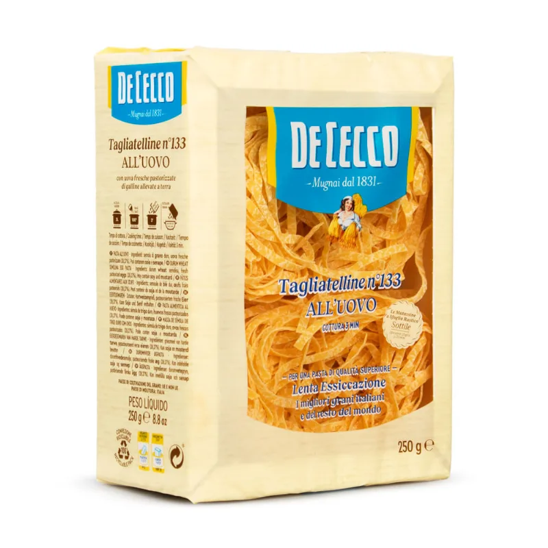 Tagliatelline all'Uovo Italiano De Cecco nº 133 250g Tagliatelline All'Uovo De Cecco Nº 133 250g