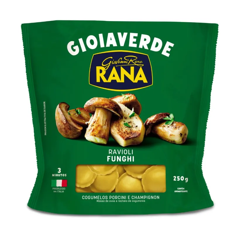 Ravioli Gioiaverde Funghi Rana 250g - Rana - Importados