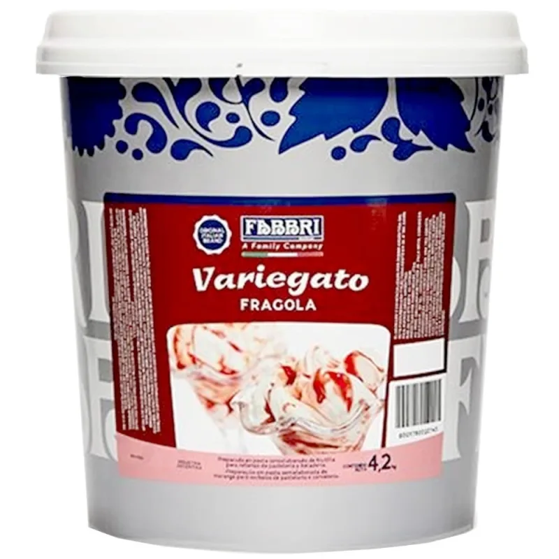 Variegato Sabor Morango 4,2kg Fabbri - Não Informado