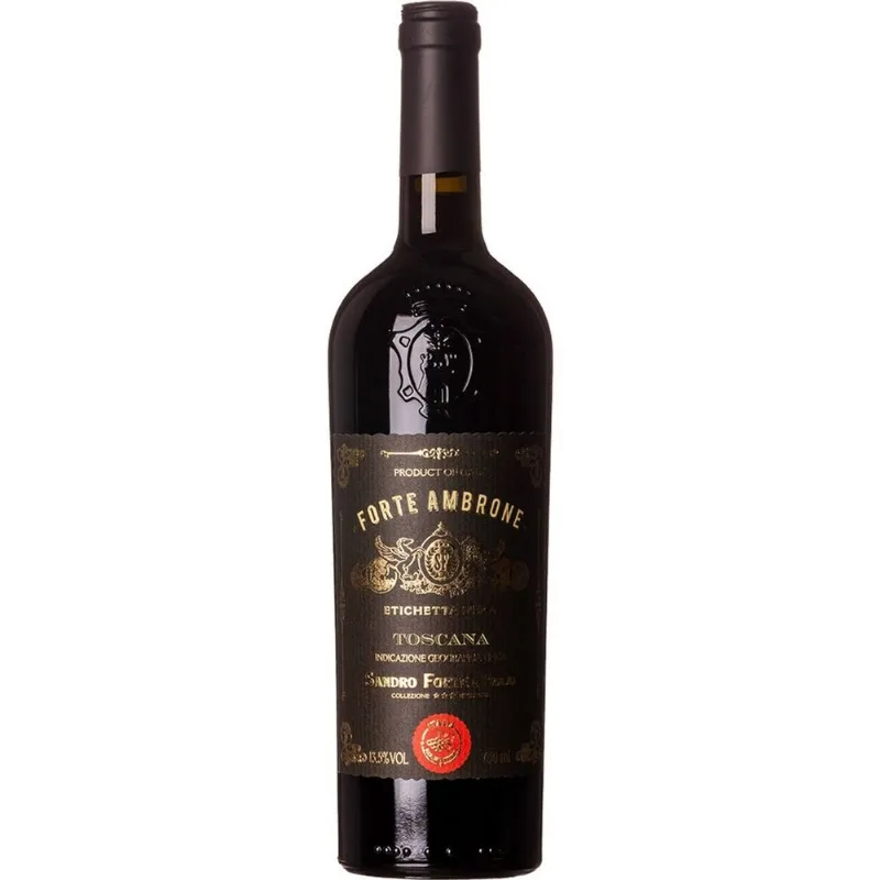 Vinho Italiano Forte Ambrone Etichetta Nera Toscana Tinto 750ml