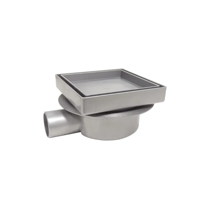 Ralo Sifonado Reversivel Oculto 13X13Cm Abs Cinza Odem