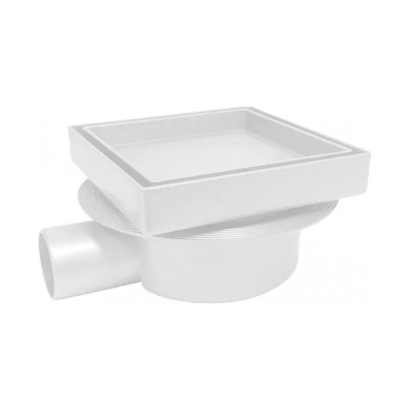 Ralo Sifonado Reversivel Oculto 13X13Cm Abs Branco Odem