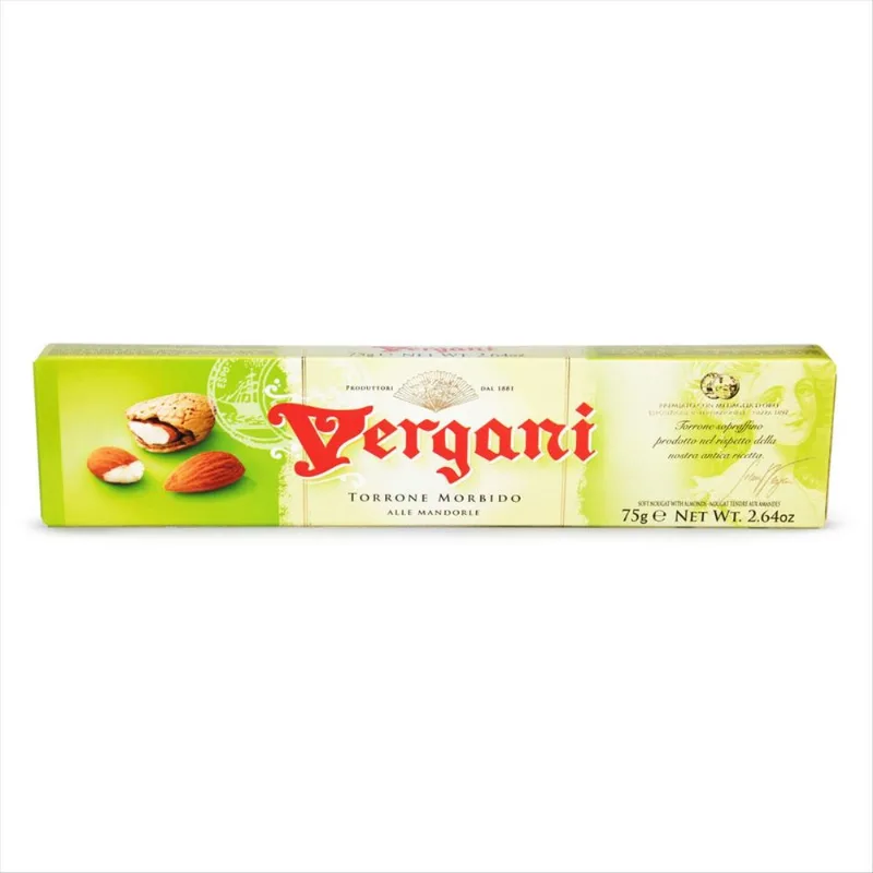 Torrone Mordido Italiano com Amêndoas Vergani 75g