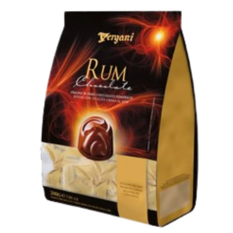 Bombom Italiano Vergani Chocolate Escuro Recheado com Creme de Licor Rum 130g - Vergani