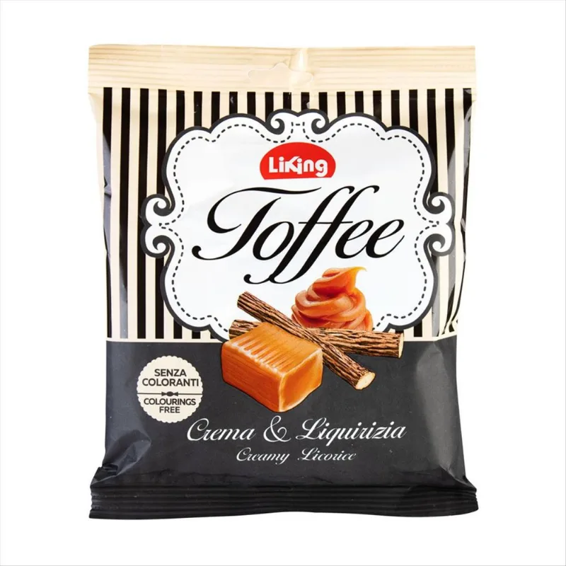 Bala de Caramelo Italiana Liking Creme e Alcaçuz 175g