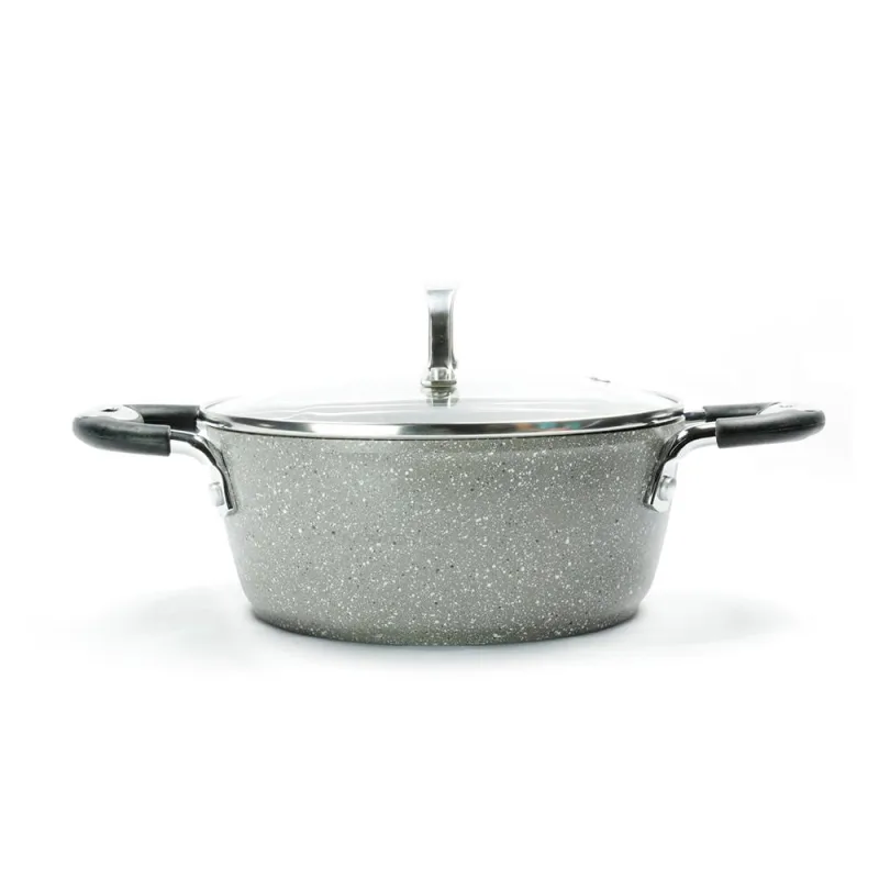 Caçarola em alumínio e tampa Bialetti Petravera Plus 24cm cinza - Bialetti - Utilidades Domesticas