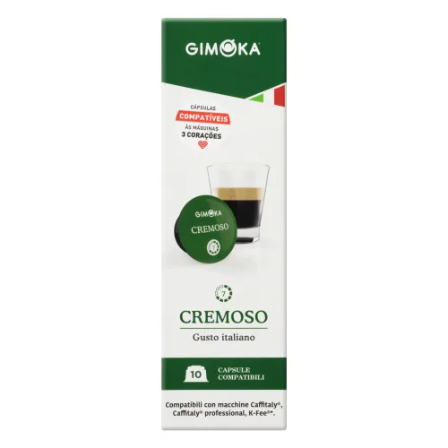 CAFÉ EM CÁPSULA CREMOSO GIMOKA CAIXA 80G 10 UNIDADES - CREMOSO
