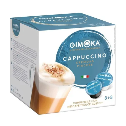 CAPPUCCINO EM CÁPSULA CREMOSO GIMOKA CAIXA 164G 16 UNIDADES - GIMOKA