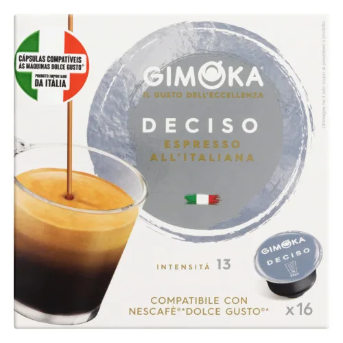 CAFÉ EM CÁPSULA DECISO ESPRESSO GIMOKA CAIXA 112G 16 UNIDADES - GIMOKA