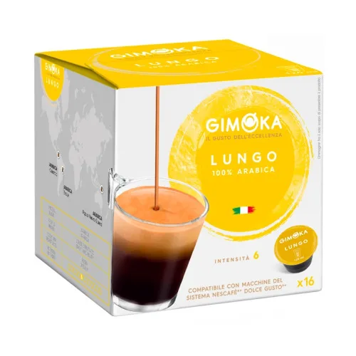 CÁPSULAS DE CAFÉ GIMOKA PARA DOLCE GUSTO®* - SABOR LUNGO ¿ 16 UNID - GIMOKA