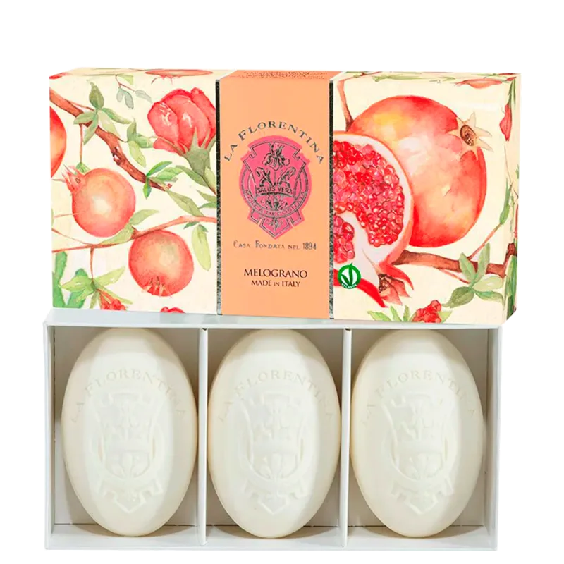 La Florentina Melograno - Sabonete Em Barra 3x150g - La Florentina - Higiene Pessoal