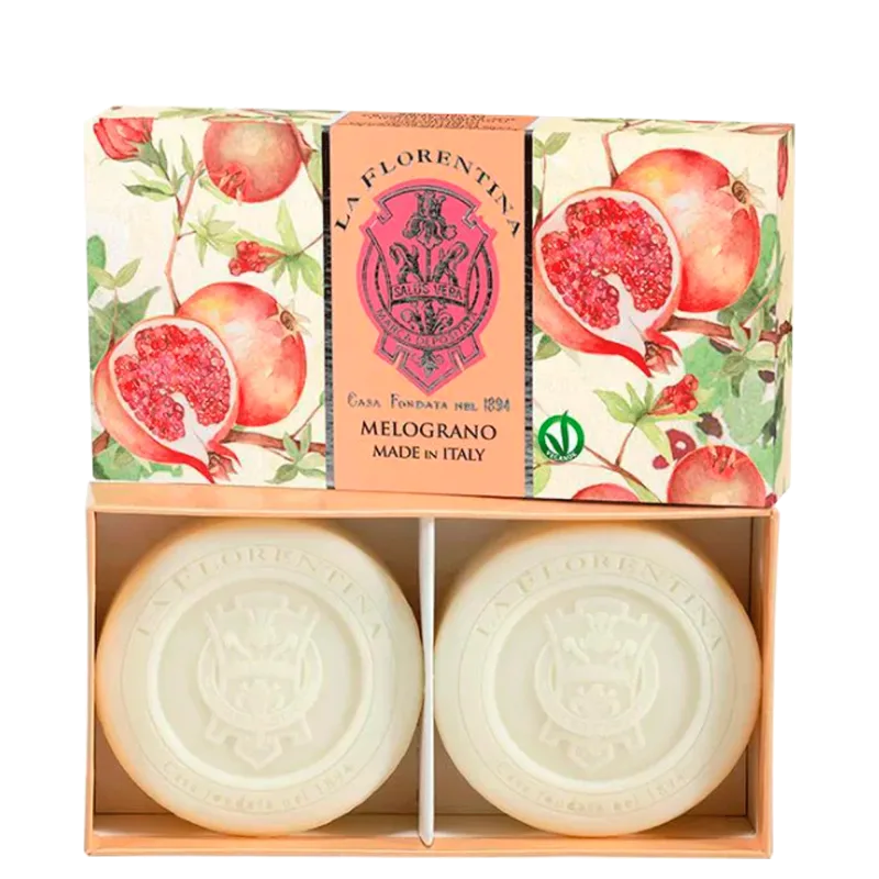 La Florentina Melograno – Sabonete em Barra – Kit 2x115g - La Florentina - Higiene Pessoal