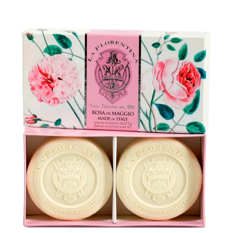 La Florentina Rosa De Maggio - Sabonete Em Barra 2x115g - La Florentina - Higiene Pessoal