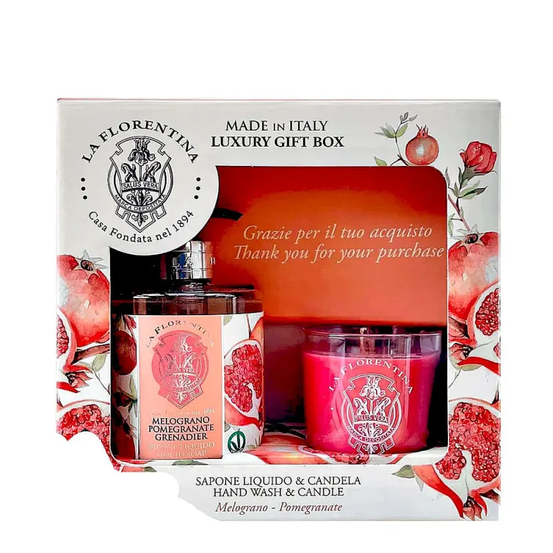Kit La Florentina Bell Relax Pomegranate - Gel de Banho 200ml + Sabonete 106g + Creme para Mãos 75ml - La Florentina - Higiene Pessoal
