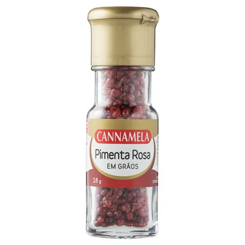 PIMENTA ROSA EM GRÃOS CANNAMELA VIDRO 18G - ROSA