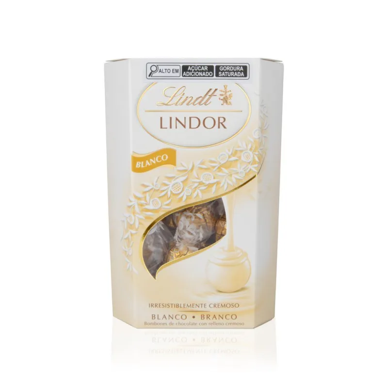Caixa de Bombons Chocolate Lindt Lindor Branco 200g Com 16 unidades - Lindt - Importados