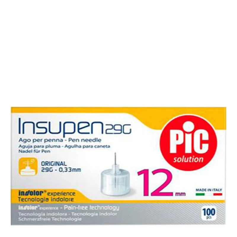 Agulha Insulina Insupen 12mm Sanofi-Aventis 100 Unidades - Sanofi - Agulha
