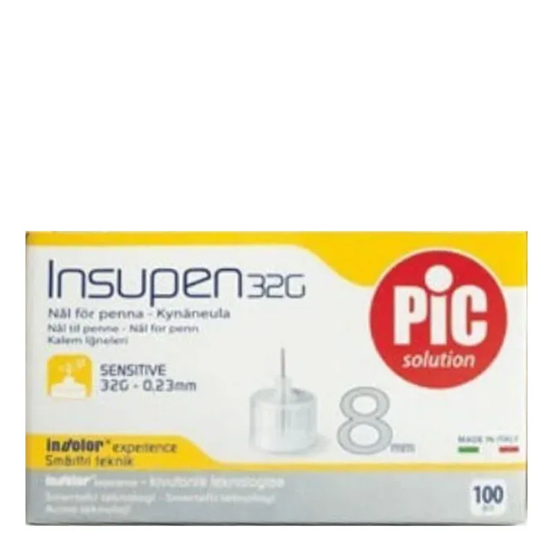 Agulha Insulina Insupen 8mm Sanofi-Aventis 100 Unidades - Sanofi - Agulha