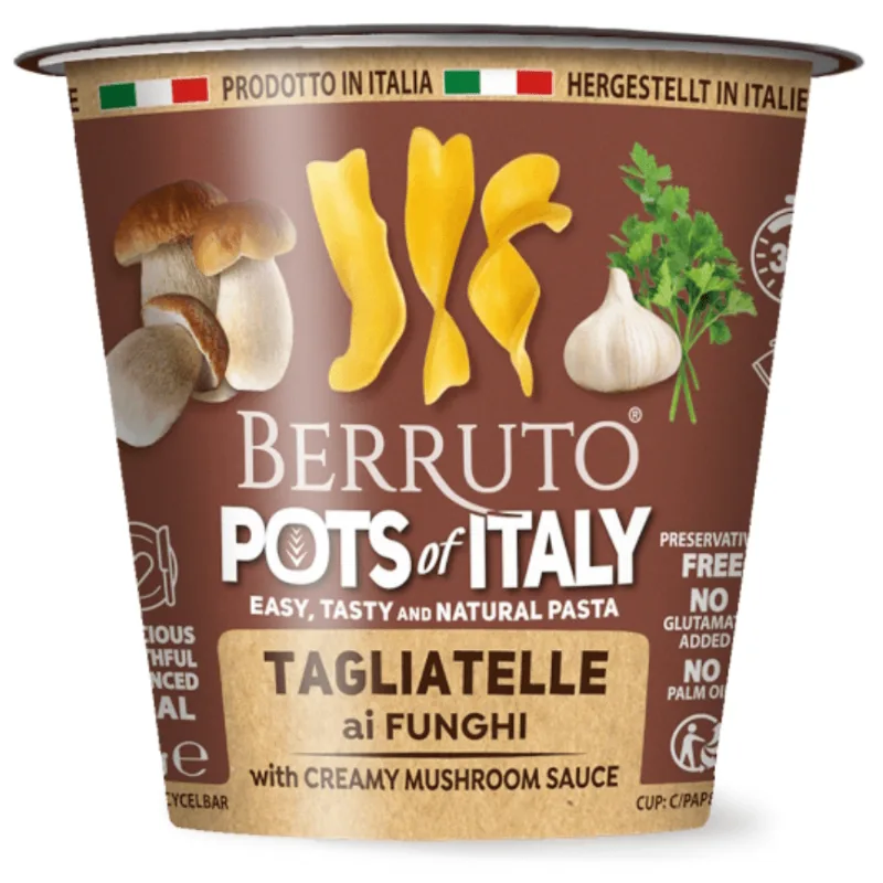 Massa Instantânea Italiana Berruto Taliatelle Ao Funghi 70g