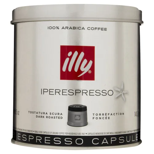 CAFÉ EM CÁPSULA TORRADO E MOÍDO ESPRESSO TORRA ESCURA ILLY LATA 140 7G 21 UNIDADES - ILLY