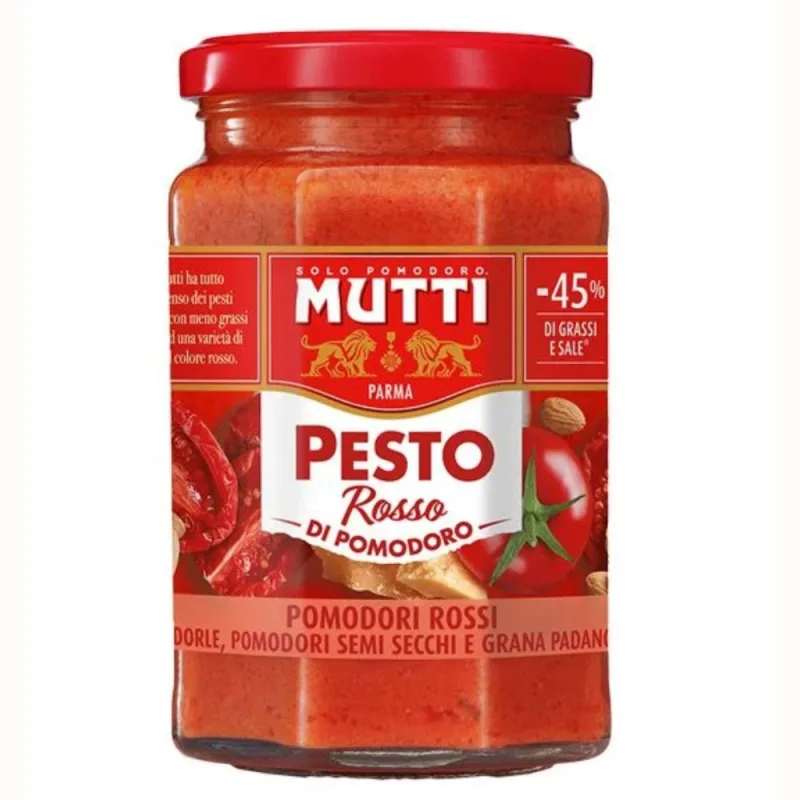 Molho Italiano Mutti Pesto Vermelho 180g - Mutti