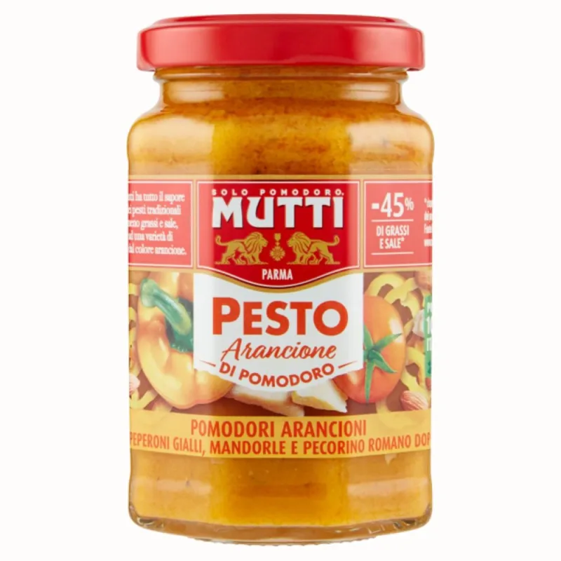Molho Italiano Mutti Pesto Laranja 180g - Mutti - Importados