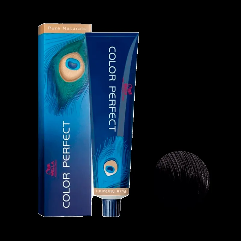 Coloração Color Perfect Pure Naturals 2/0 Preto 60g