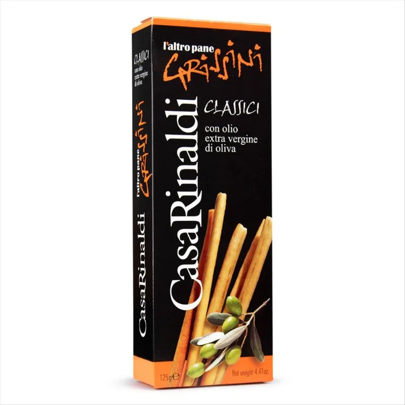 Palito Grissini Italiano Casa Rinaldi Classici Caixa 125g Palito Grissini Italiano Casa Rinaldi Classici Caixa 125